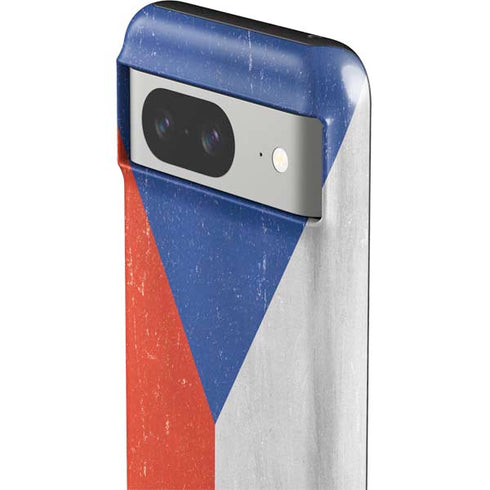 Czech Republic Flag Distressed Google Pixel 8 Impact Case